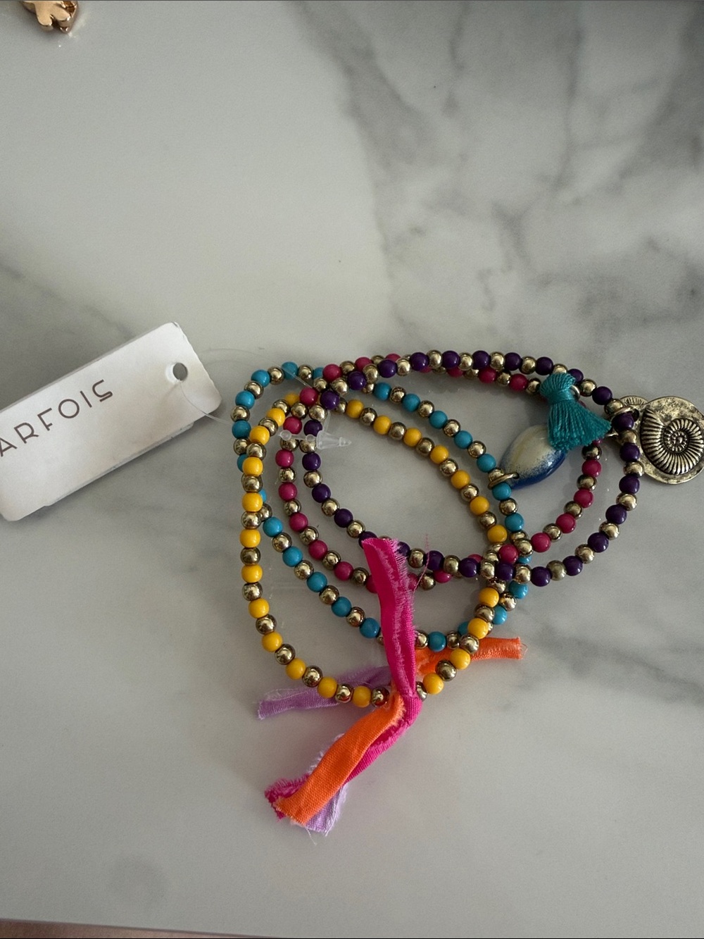 Parfois Multicolor Beaded Wrap Bracelet Set